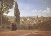 Florence View from the Boboli Gardens (mk05) Jean Baptiste Camille  Corot